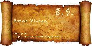 Baron Vivien névjegykártya